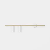 Lampy ścienne - Aldex Trevo Lewy kinkiet 2-punktowy mosiądz/biały 1097D40 - miniaturka - grafika 1