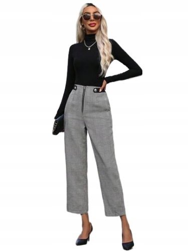 SHEIN SPODNIE PROSTE W KRATKĘ ELEGANCKIE 38 ŁRO