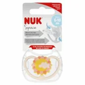 Smoczki uspokajające - Nuk Smoczek uspokajający silikonowy 6-18m Space Słońce 10736385 - miniaturka - grafika 1