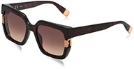 Okulary przeciwsłoneczne - Furla SFU624 Okulary Shiny Dark Havana, 54 damskie, Shiny Dark Havana, 54 - miniaturka - grafika 1