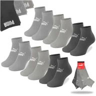 Skarpetki męskie - Puma Skarpety Męskie Zakostki Quarter Zestaw Bawełna Mix Szare 6 par 43/46 - miniaturka - grafika 1