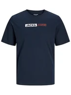 Koszulki męskie - Jack & Jones Koszulka w kolorze granatowym - miniaturka - grafika 1