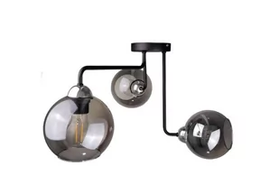 KET Loftowa LAMPA sufitowa KET1217 skandynawska OPRAWA szklane kule czarne srebrne KET1217 - Lampy sufitowe - miniaturka - grafika 1