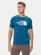 Koszulki męskie - The North Face T-Shirt Easy NF0A8A6C Niebieski Regular Fit - miniaturka - grafika 1
