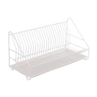 Suszarki do naczyń - Suszarka do naczyń 1-poziomowa 50 cm biała z tacką - miniaturka - grafika 1