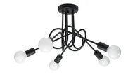 Lampy sufitowe - Sollux Lighting Żyrandol SUPEŁ 5 czarny - miniaturka - grafika 1