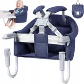 Krzesełka do karmienia - Orzbow Składany Fotelik Stołowy dla Niemowląt, Granatowy - miniaturka - grafika 1