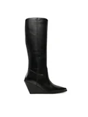 Kozaki damskie - Bronx Kozaki Xyl-A 14336-A Czarny - miniaturka - grafika 1