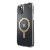 Etui i futerały do telefonów - Speck Presidio Perfect-Clear with Glitter + MagSafe - Etui iPhone 14 Plus z powłoką MICROBAN (Clear / Gold Glitter) - miniaturka - grafika 1