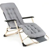 Leżaki ogrodowe - Leżak ogrodowy z poduszką i zagłówkiem Outtec - miniaturka - grafika 1