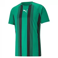 Koszulki męskie - PUMA PUMA Koszulka męska Teamliga Striped Jersey Pepper Green-puma Black-puma White XXL 704920 - miniaturka - grafika 1