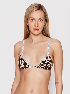 Stroje kąpielowe - Calvin Klein Swimwear Góra od bikini KW0KW01791 Brązowy - grafika 1