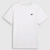 Koszulki męskie - Koszulka Męska 4F T-shirt Z Logo Regular Biały 4FWMM00TTSHM3341 Biały 5XL - miniaturka - grafika 1