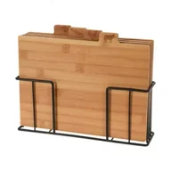 Deski do krojenia - Excellent Houseware Deska do krojenia na stojaku Komplet 4 szt. - miniaturka - grafika 1