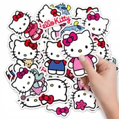 Szkolne artykuły papiernicze - NAKLEJKI NA ZESZYT NALEPKA Z POSTACIAMI HELL.O KIT.TY KURO MI WZORY 10SZT - miniaturka - grafika 1