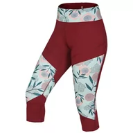 Spodnie sportowe damskie - Legginsy damskie 3/4 Ocún Rhea 3/4 Leggings Rozmiar: XS / Kolor: czerwony - miniaturka - grafika 1