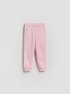 Spodnie i spodenki dla dziewczynek - Reserved - Spodnie dresowe - różowy - miniaturka - grafika 1