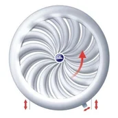 Kratki wentylacyjne - EQUATION Kratka wentylacyjna OKRĄGŁA Z ŻALUZJĄ 100-150 mm biała - miniaturka - grafika 1