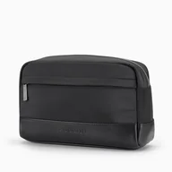 Kosmetyczki, organizery i kuferki - Kosmetyczka Męska Podróżna Duża Pojemna Nylon PUCCINI Czarna QML005-1 - miniaturka - grafika 1