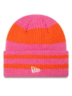 Czapki damskie - New Era Czapka Stripe Cuff Knit Beanie 60580763 Różowy - miniaturka - grafika 1