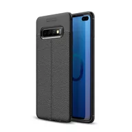 Etui i futerały do telefonów - Pokrowiec do Samsung Galaxy S10 PLUS w Głęboka Czerń Etui imitacji skóry Obudowa Ochronny Case Cover Cadorabo - miniaturka - grafika 1