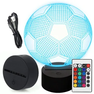 Lampka Piłka Led 3D Nocna Na Biurko Dekoracyjna Dziecka Dotykowa Usb +Pilot - Lampy stojące - miniaturka - grafika 1