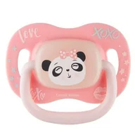 Smoczki uspokajające - Canpol babies Smoczek uspokajający silikonowy 6-18m okrągły EXOTIC ANIMALS panda - miniaturka - grafika 1