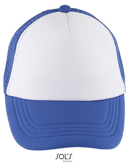 SOLs 03091 Czapka dziecięca Bubble Kids Cap, 5-panelowa - Kolor: Biały/Niebieski - Rozmiar: Jeden rozmiar