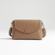 Torby i organizery dla mam - Torebka crossbody i organizer do wózka 2w1 dla Mamy MIDI almond - miniaturka - grafika 1