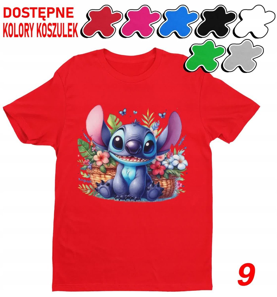 Koszulka Dziecięca Z Nadrukiem Stitch Stich Angel Dużo Wzorów -M 134-140