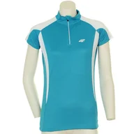 Koszulki sportowe damskie - 4F Thermodry, koszulka kolarska, damska, turkusowy - miniaturka - grafika 1