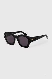 Okulary przeciwsłoneczne - Tom Ford okulary przeciwsłoneczne damskie kolor czarny FT1083_5201A - grafika 1