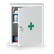 Apteczki i materiały opatrunkowe - B2B Partner Apteczka pierwszej pomocy z metalu 40,2 x 48,3 x 20,2 cm M077 - miniaturka - grafika 1