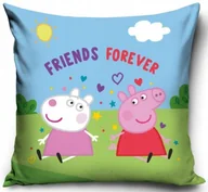 Poszewki na poduszki - ŚWINKA PEPPA SUZY poszewka na poduszkę jasiek 40x40 welurowa VELVET - miniaturka - grafika 1