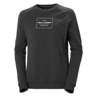 Bluzy damskie - Damska Bluza HELLY HANSEN W F2F ORGANIC COTTON SWEATER 62935_981 – Czarny - miniaturka - grafika 1
