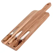 Deski do krojenia - EH Excellent Houseware Deska do serów + 3 noże 43x16 cm komplet CP8400230 - miniaturka - grafika 1