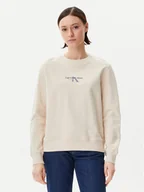 Bluzy damskie - Calvin Klein Jeans Bluza Gradient Monologo J20J225360 Beżowy Regular Fit - miniaturka - grafika 1