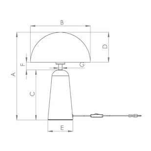 Lampa stołowa Aranzola, świecąca w dół, czarna - Lampy stojące - miniaturka - grafika 3