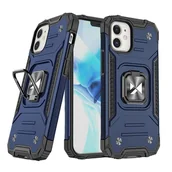 Etui i futerały do telefonów - Wozinsky Ring Armor etui iPhone 14 pancerny pokrowiec uchwyt magnetyczny ring niebieskie - miniaturka - grafika 1