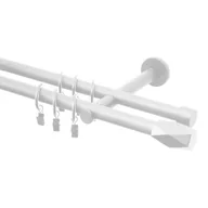 Karnisze - Karnisz Heksagon 240 cm podwójny biały mat 19/16 mm Inspire - miniaturka - grafika 1