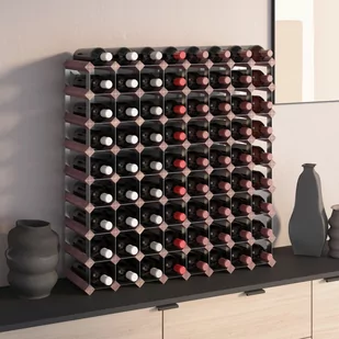 Lumarko Stojak na 72 butelki wina, brązowy, lite drewno sosnowe - Stojaki na wino - miniaturka - grafika 1