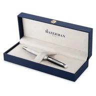 Długopisy - Długopis Waterman Hémisphère Black & White Lacquer z wykończeniem powlekanym palladem i końcówką medium - miniaturka - grafika 1