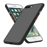 Etui i futerały do telefonów - Etui Cadorabo do Apple iPhone 7 PLUS / 7S PLUS / 8 PLUS w kolorze czarnym matowym hybrydowe etui ochronne z silikonem TPU wewnątrz i matowym plastikowym tyłem Etui Pokrowiec na telefon komórkowy - miniaturka - grafika 1