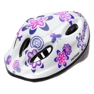 Kaski rowerowe - Meteor, Kask rowerowy dziecięcy METEOR MV5-2, kwiatowy 23221, rozm. M (52-56 cm) - miniaturka - grafika 1