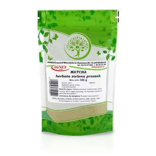 Agnex krzysztof wierzbicki Matcha herbata zielona proszek 100 g MATCHA HERBATA - Zdrowa żywność - miniaturka - grafika 1