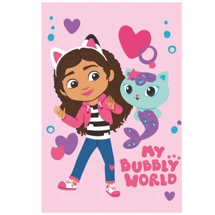 Koc Polarowy Koci Domek Gabi 100x150 cm Miękki Ciepły Dla Dziecka - Koce i narzuty dla dzieci - miniaturka - grafika 1