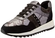 Buty dla dziewczynek - Geox Dziewczęce D Tabelya A sneakersy, Dk Grey Black, 35 EU - miniaturka - grafika 1