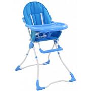 Fotele i pufy dla dzieci - Niebieskie składane krzesełko do karmienia - Hikko - miniaturka - grafika 1