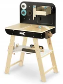 Mały majsterkowicz - DREWNIANY WARSZTAT DLA DZIECI MAJSTERKOWANIE + AKCESORIA CZARNY - miniaturka - grafika 1