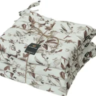 Poduszki na krzesła - Zestaw poduszek na krzesło ogrodowe do jadalni AMPO 36x36 cm biały brązowy 4 szt. - miniaturka - grafika 1